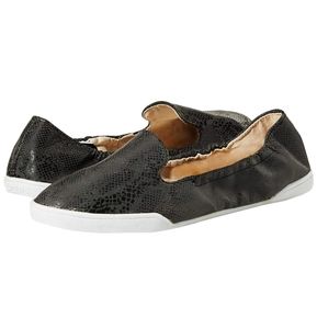 FitKicks Kruzers Blk Snakeskin Slip-On Sneaker SzL